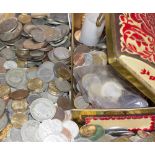 A MIXED LOT OF ANTIQUE, ENGLISH AND FOREIGN COINAGE