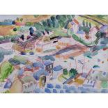 AUDREY MACLEOD (20TH CENTURY SCHOOL) Kinsale Harbour from above the town, County Cork, watercolour