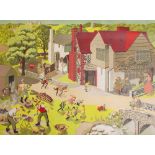A MID 20TH CENTURY BRITISH GENERAL SERVICE WALL PICTURE NUMBER 3 depicting The Cross Keys Pub with