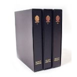 THREE STANLEY GIBBON'S GREAT BRITAIN LUXURY STAMP ALBUMS volumes I to III, all filled and in good