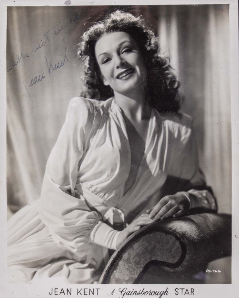 FIVE SIGNED GOLDEN AGE CINEMA PHOTOGRAPHS to include Stewart Granger, Margaret Lockwood, Richard - Image 2 of 5