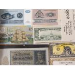 A COLLECTION OF BRITISH AND FOREIGN BANK NOTES to include a fifty dollar note series 1993, four