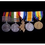 A GROUP OF MEDALS to include a set of WWI and two Boer War service medals awarded to Capt. Earle,