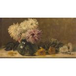 A.M. SMITH (LATE 19TH CENTURY) still life, oil on canvas, 24cm x 44cm