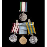 A SET OF FOUR 20TH CENTURY SERVICE MEDALS to include Korea and near East awarded to M.A. Lower