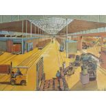 A GROUP OF THREE 1960'S EDUCATIONAL POSTERS depicting factories - the dairy, the brickyard and the