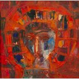 WILLIAM DREW Byzantine head, acrylic on board, signed, inscribed and dated 82 to the reverse, 14.