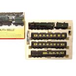 A HORNBY 'BOURNEMOUTH BELLE' TRAIN SET boxed, to include locomotive, tender and three Pullman