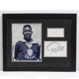 PELÉ SIGNATURE AND PHOTOGRAPH the frame measures 38cm x 49cm