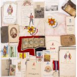 A COLLECTION OF LATE 19TH AND EARLY 20TH CENTURY REGIMENTAL DINNER AND LUNCH MENUS two World War