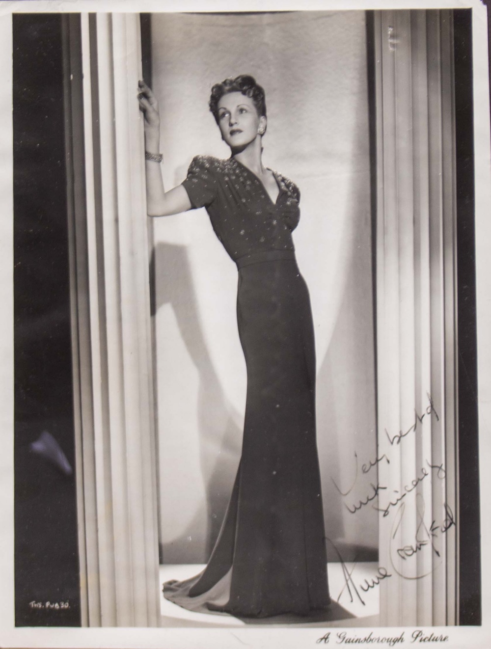 FIVE SIGNED GOLDEN AGE CINEMA PHOTOGRAPHS to include Stewart Granger, Margaret Lockwood, Richard