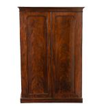 A VICTORIAN MAHOGANY WARDROBE with internal shelving and drawers 127cm wide x 62cm deep x 192cm