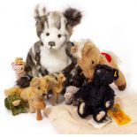 COLLECTION OF TOYS AND TEDDY BEARS to include a Steiff Othello bear, fox, pony, frog etc, vintage