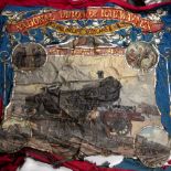 A LATE 19TH / EARLY 20TH CENTURY RAILWAY UNION BANNER produced by G Tutill of 83 City Road London,