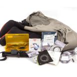 A COLLECTION OF SALMON AND TROUT FLY FISHING EQUIPMENT to include a Simms Gore tex wading suit