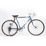 A BLUE ELSWICK HOPPER RACING CYCLE (Barton on Humber, England), 18" frame