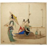 Dorsey Potter Tyson (1891-1969) Dancers, coloured etchings signed on the margin 20cm x 28cm