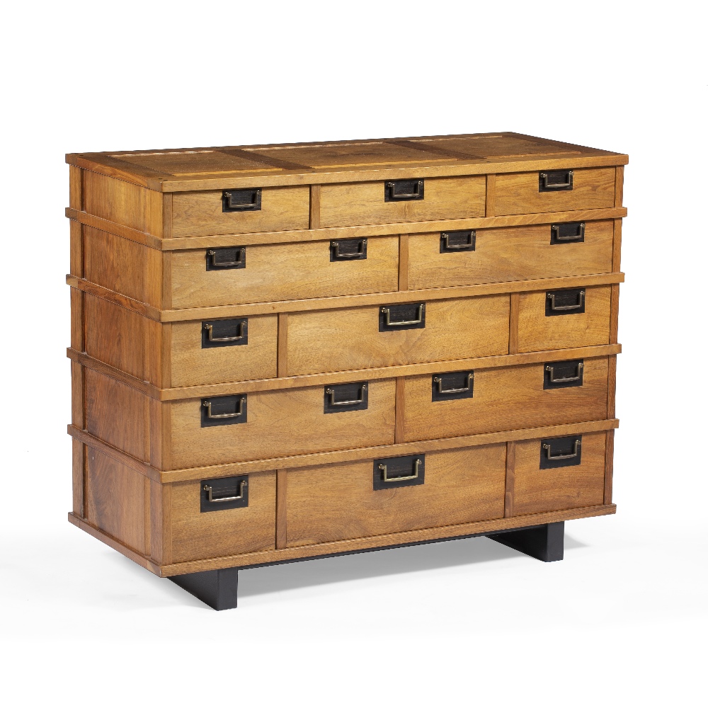 Alan Peters OBE (1933 - 2009) Korean/Japanese style chest of drawers 1982/1983 thirteen drawers on