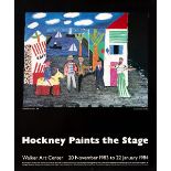 After David Hockney Exhibition poster, 'Hockney Paints The Stage', 1983-1984 lithographic print