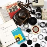 Leica (Germany) Camera accessories, mid-20th Century Including colour and UV filters, lens hoods,