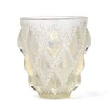 René Lalique Glass "Rampillon" vase hand engraved "R LALIQUE FRANCE No 991" to base 13cm high