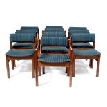 Robert Heritage for Gordon Russell Set of ten dining chairs, circa 1960 including two carvers,