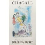 After Marc Chagall (Russian-French 1887-1985) Exhibition poster for Galerei Maeght, 1981