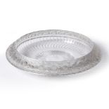 Rene Lalique Large glass "Marguerite Daisy flower" fruit bowl the rim decorated with moulded