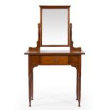 Liberty & Co Dressing table swing mirror over a single drawer and turned legs 84cm x 50cm, table