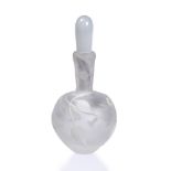 Mai-Britt Zelmer Olsen (Danish, 20th Century) Glass cameo perfume bottle, 2007 white overlay flowers