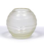 Attributed to Keith Murray Glass vase globular form 15cm high