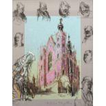 Feliks Topolski (1907-1989) 'Legal London Series, Lord Hailsham' screen print, 71/78 edition and