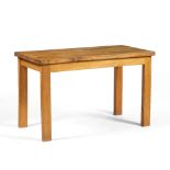 Alan Peters OBE (1933-2009) Yew wood table top made from two symmetrical planks on square legs