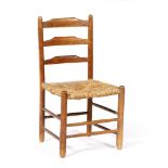 Cotswold School Ash child's chair rush seat, ladder back 64cm high