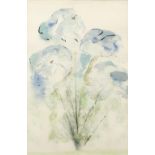 Liz Duff (British 20th Century) Still life of flowers watercolours signed to lower right framed