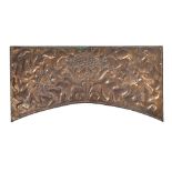 Attributed to John Pearson (1859-1930) Arts & Crafts Newlyn fire surround, circa 1900 copper, beaten