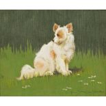 Gabriella Rainer-Istvanfy (1877-1964) Portrait of a puppy oil on canvas signed to lower right framed