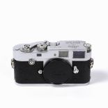 Leica (Germany) M2 rangefinder camera body, c1960 with original retail box and body cap Chrome,