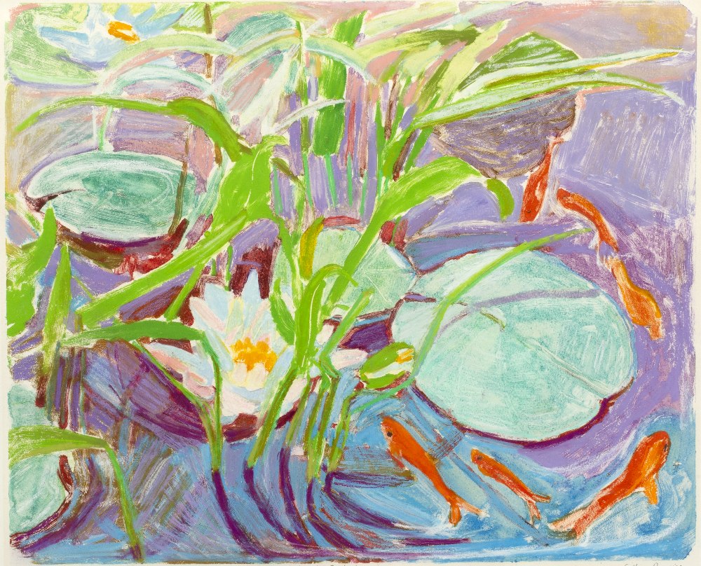 Gillian Ross (British 20th Century) 'Water Garden I', 1984 mono type print title, signature and date