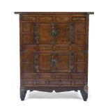 Korean elm cabinet 19th Century, fitted various cupboards and drawers, 98cm across x 116cm high x