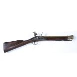 Blunderbuss early 19th Century, with flint lock action, 77cm long