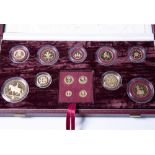 UK Royal Mint Golden Jubilee gold proof set dated 2002, with related ephemera and original box