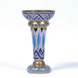 Lobmeyr, Vienna glass vase in Orientalist style circa 1880, Islamic pattern enamels and gilding, (