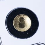 Harrington & Byrne, 2019 50th anniversary of the moon landing gold proof $5 (USA) coin, with related