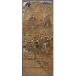 Safavid miniature Iran, 18th Century depicting a procession of figures on horse back, with