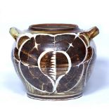 Alan Caiger-Smith for Aldermaston Pottery (b. 1930) Large stoneware jar, hand painted symmetrical