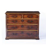 Mahogany chest of drawers 19th Century, 95cm across x 48cm deep x 77cm high