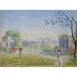 Collection of watercolours and drawings India contained in an album, most depicting Indian views