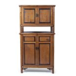 Chest on chest Chinese, with cupboards to the top and base, 101cm across x 59cm deep x 194cm high