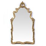 Gilt arched contemporary mirror 127cm high x 73cm across